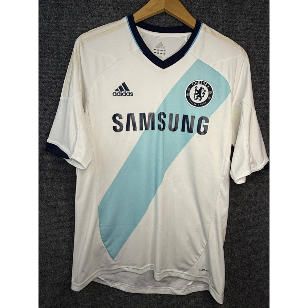 Adidas Chelsea FC 2012 2013 Away Football Shirt Mens Medium White Samsung Jersey